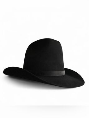 Vintage Stetson Cowboy Sz 6 3/4 Hat 4X Beaver Black Felt Western Long Oval
